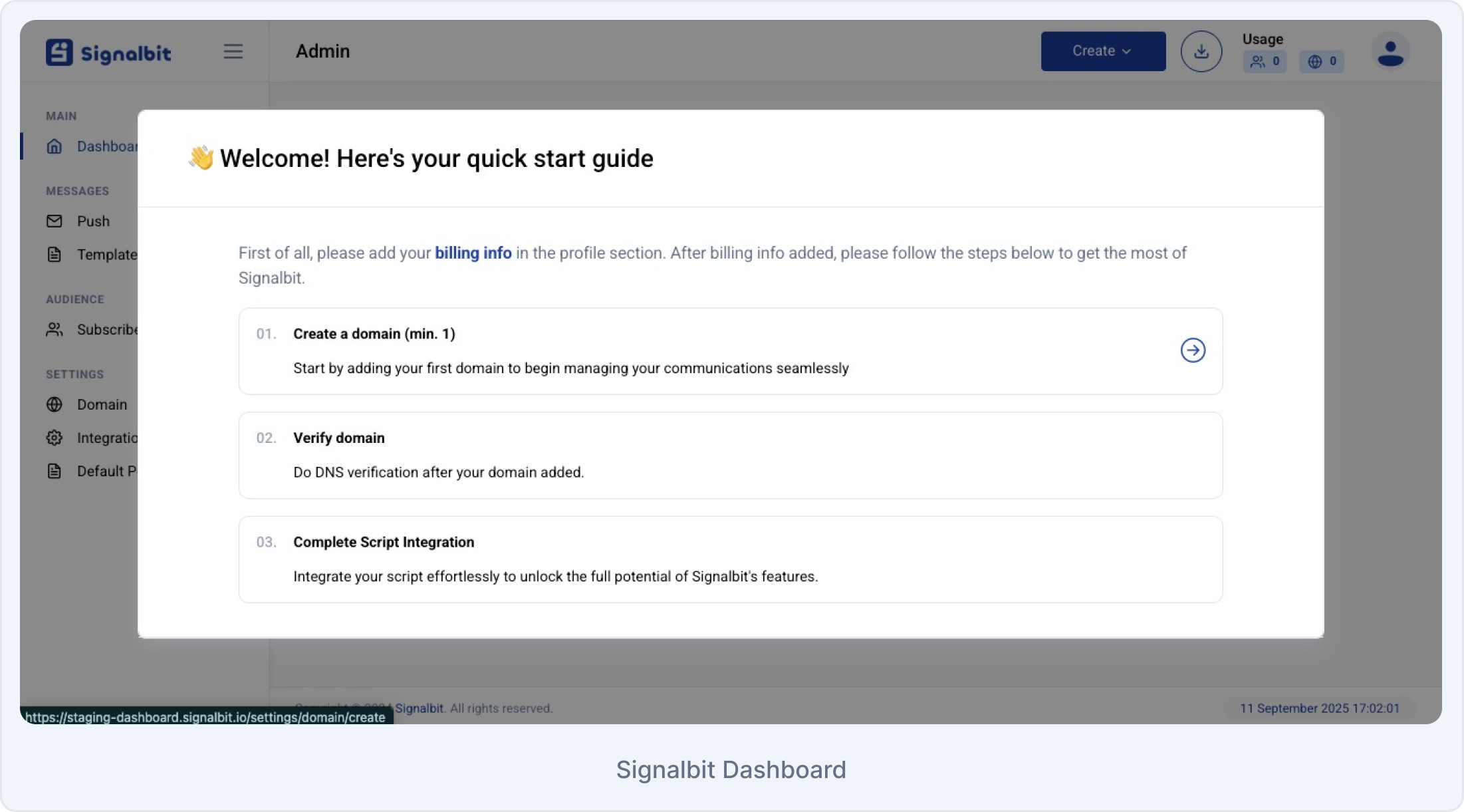 Signalbit Dashboard
